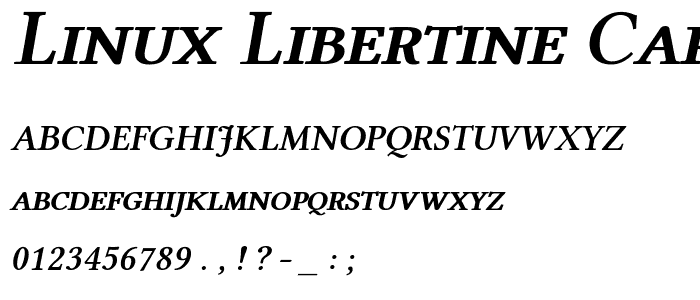 Linux Libertine Capitals Semibold Italic font